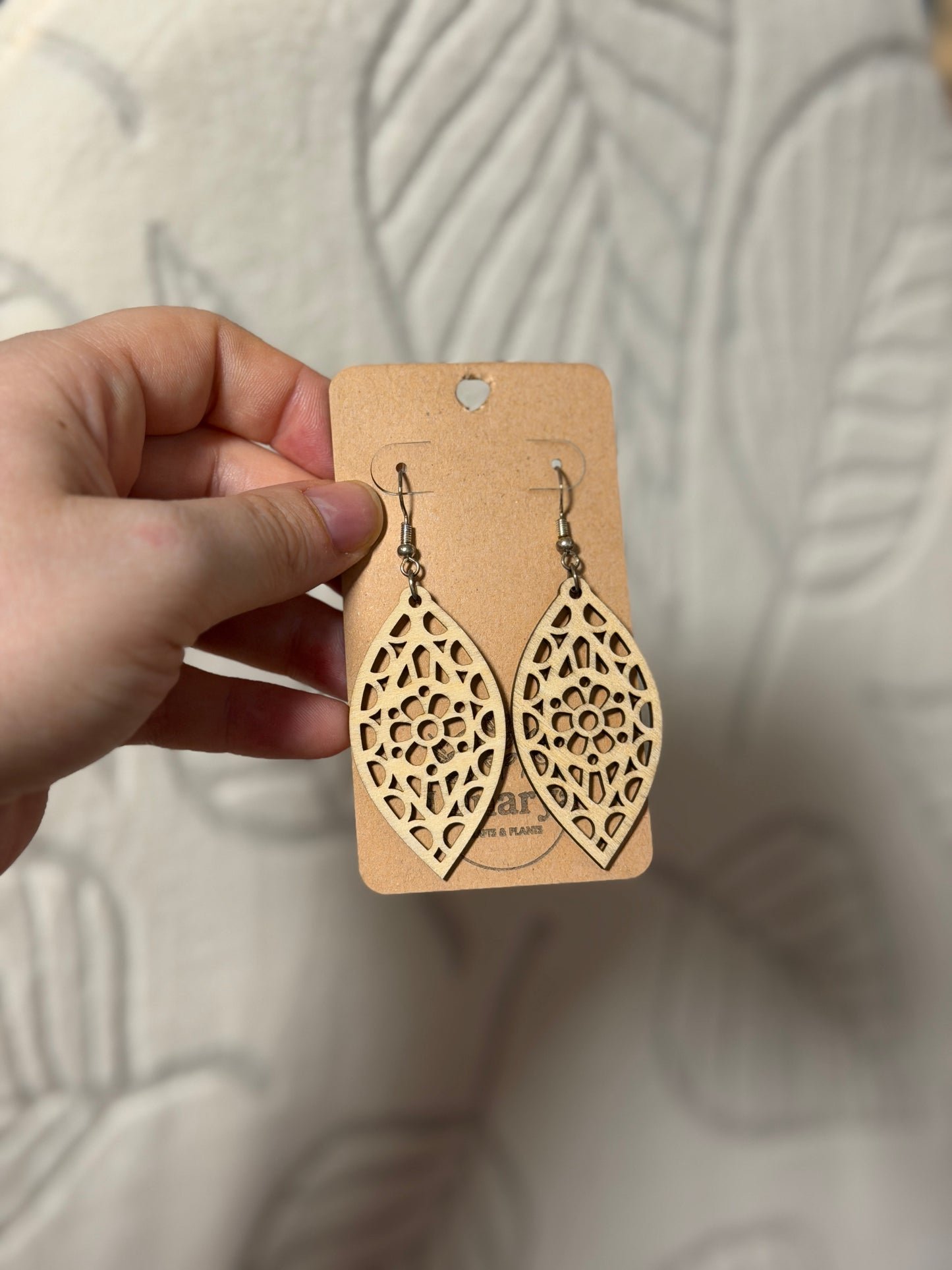 Boho Mandala Ohrringe aus Holz – 925 Silber | Leicht & Natürlich
